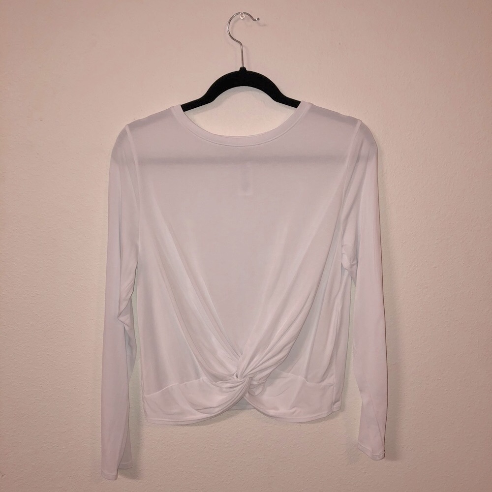 Joy Lab white long sleeved crop top